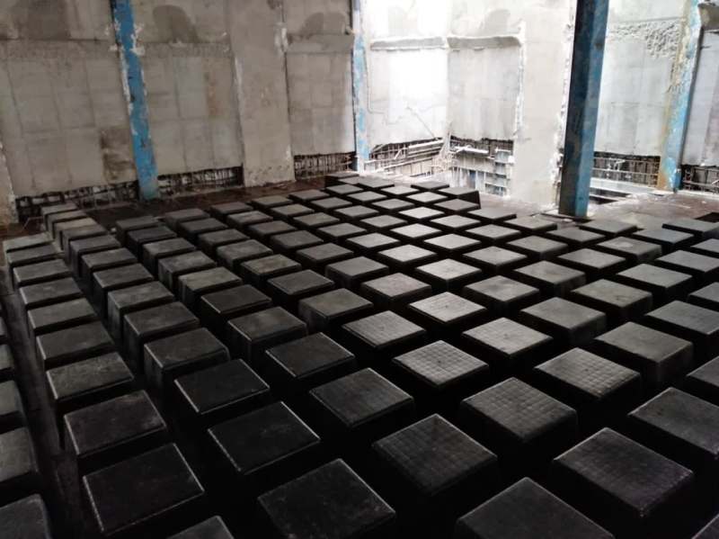 قالب وافل ارتفاع 30 سانتیمتر بر روی سقف قالب وافل 60*60 بر روی سقف قبل از بتن ریزی